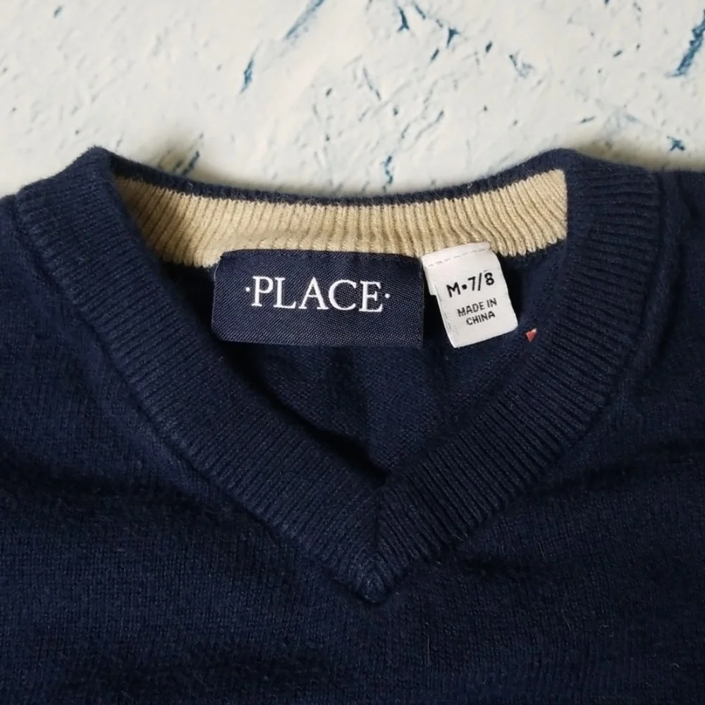 Children's Place V Neck Solid Sweater